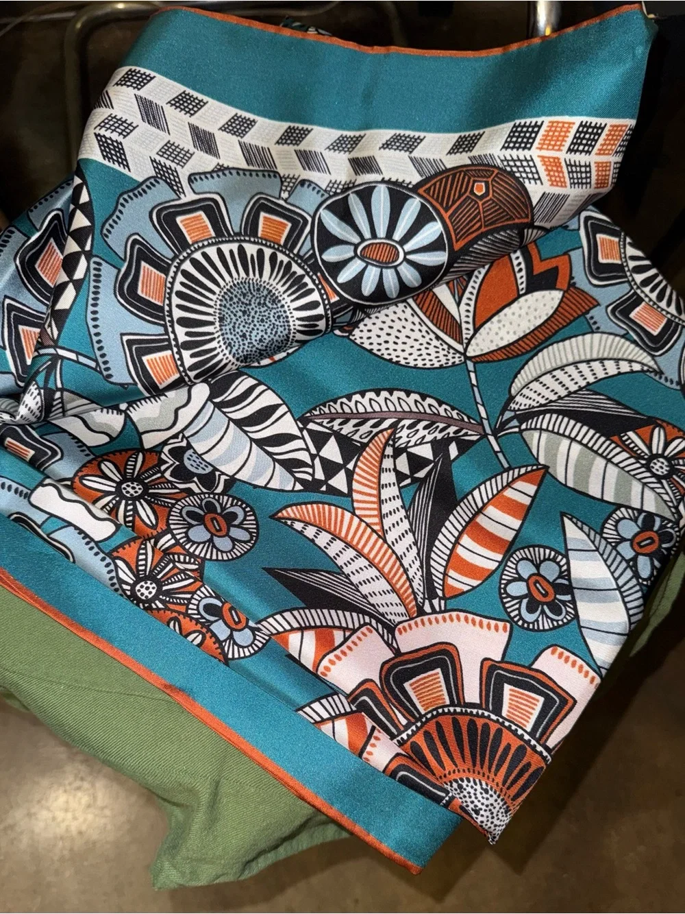 Jim Thompson Botanical Print Silk Scarf